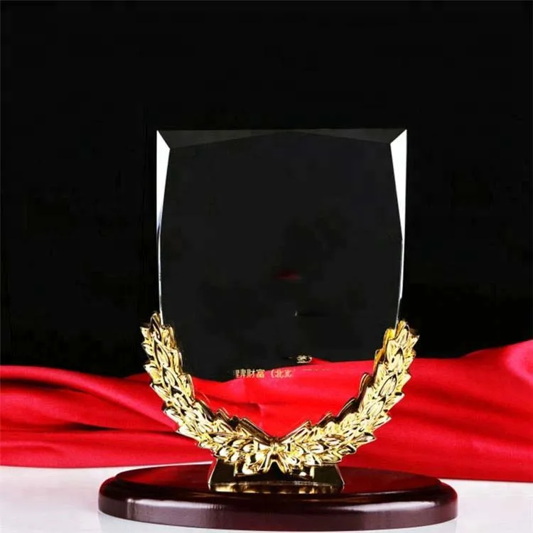 Chinese pujiang wholesale customized creative crystal glass trophies awards