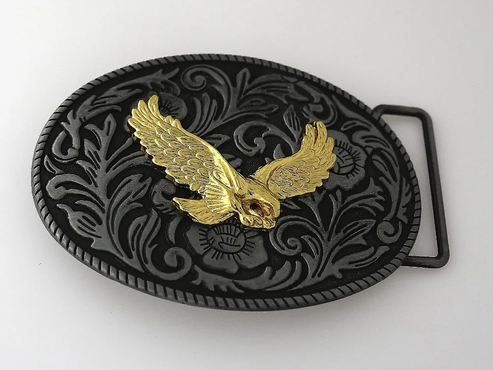 2017 40mm custom black hawk western Double Color Belt Buckle