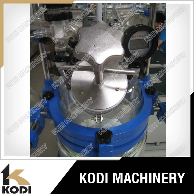 PGR Model Double Layer Borosilicate 3.3 glass reactor Jacketed Glass Lined Reactor