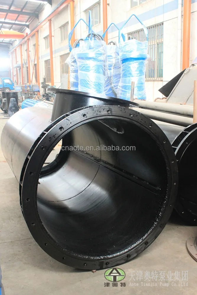 Vertical submersible axial and mixed flow propeller pump