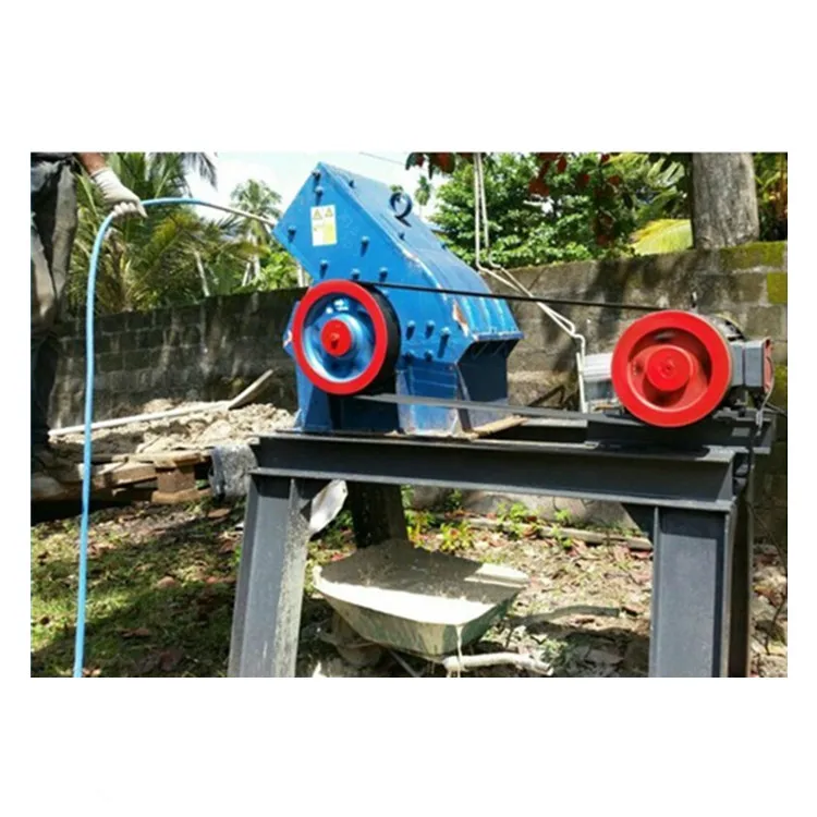 Mobile diesel stone Laminated glass recycling machine pc 600*400 hammer crusher mill with vibrating feeder screen conveyor