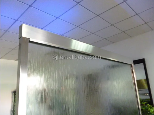 
glass waterfall lighted fountain room dividers 