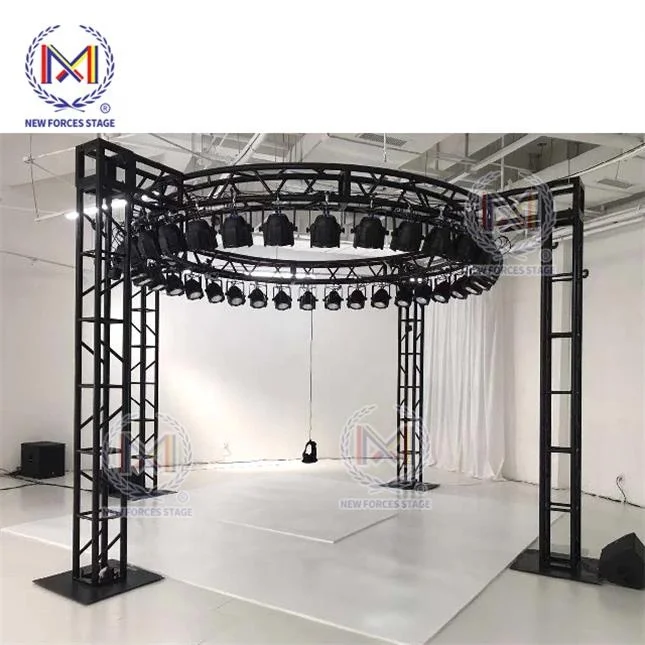 Outdoor Indoor Lightweight Aluminum Dj Round Truss, Stage Decoration Truss For Concert Stage Rotating Lighting Truss
