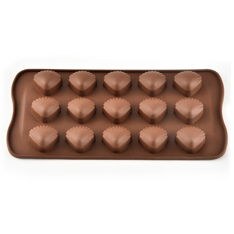 Wholesale Silicone Molds for Chocolate Shell Shaped Non Stick Chocolate Silicone Mold Cake Tools Making Chocolate Opp Bag Moulds