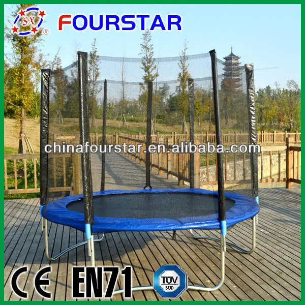 
CE Certified Safety High Single Jumping Trampoline Both Suitable for Kids and Adults with Safety Net for Sale 
