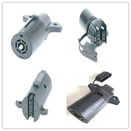 china high quality 6 Way Round Pin to 4 Way Flat Adapter, RV boat Blade wire harness Trailer Adapter