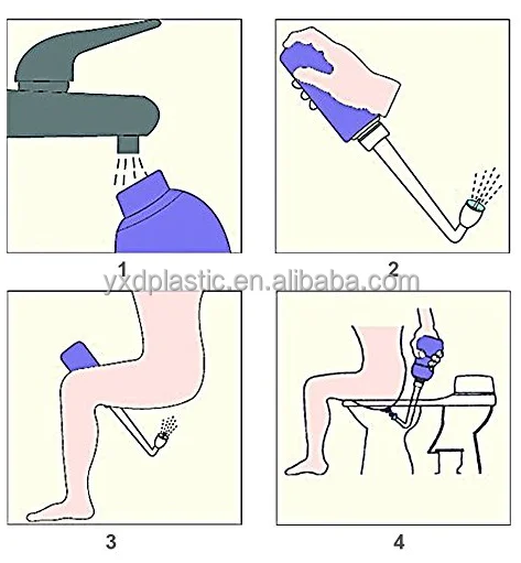 Mobile portable bidet for woman