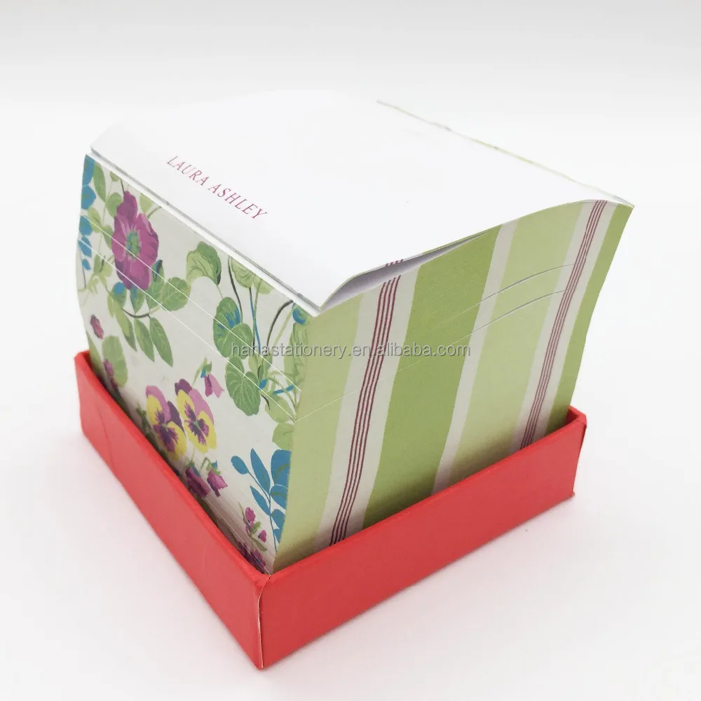Custom Print Paper Block Memo Pad, Promotional 4 Sides Printing Paper Cube Memo Pad