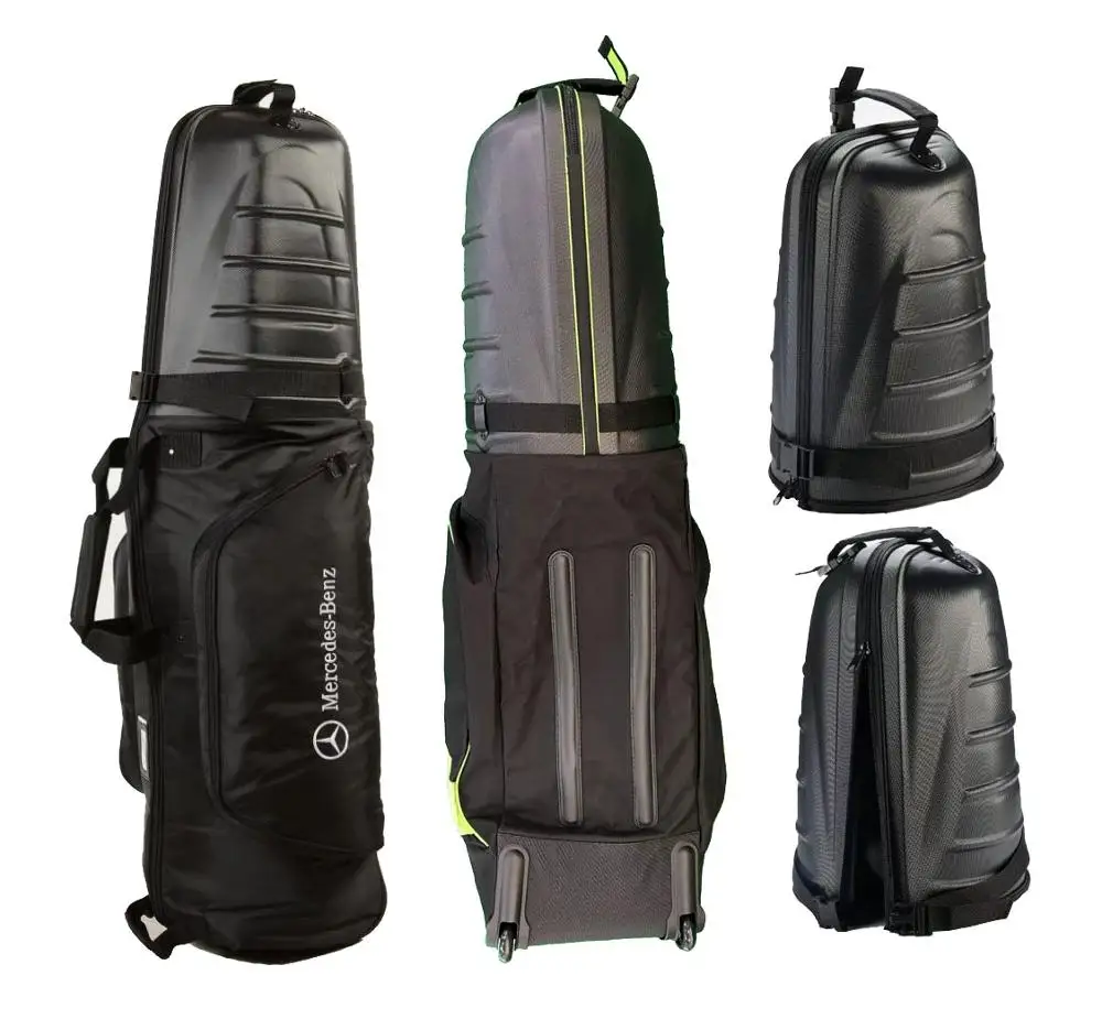 telescopic hard case golf bag with travel wheels