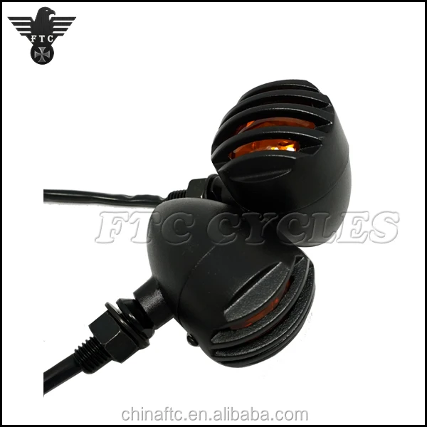 Motorcycle Custom Vintage Aluminum grilled Turn signals, indicator,Turn light