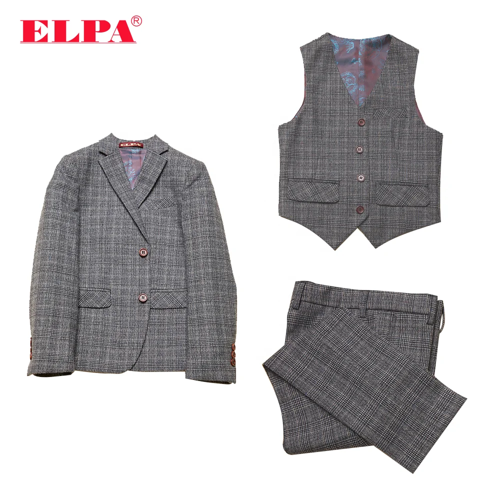 
ELPA slim fit new fancy designer 3 piece formal party wedding occasion wear kids suits for boys 