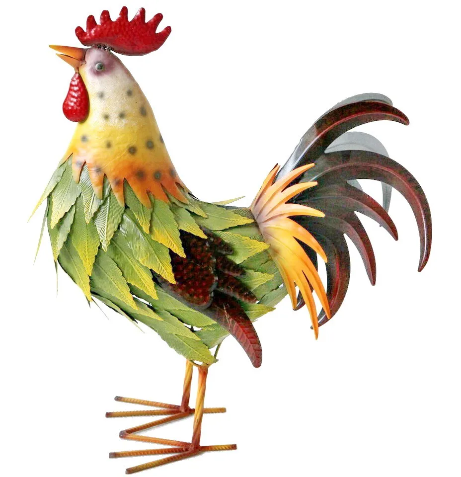 lawn and garden ornaments metal animals Wholesale Rooster Figurines