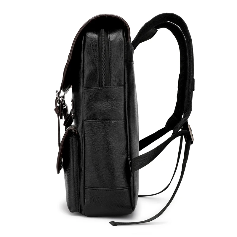 Vintage Pu Backpack School Bags for Men Leather Backpack Lowest Price Made in China