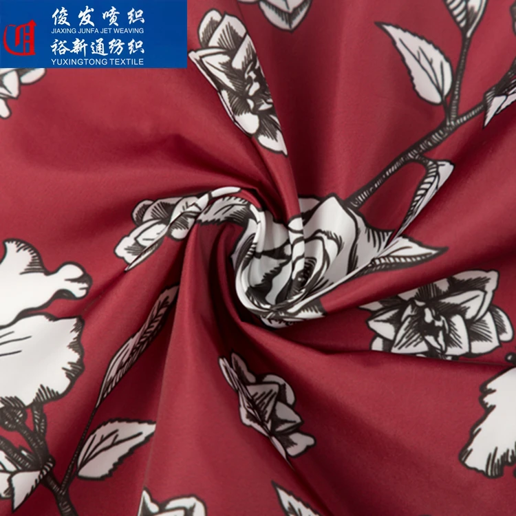 
100% Polyester 75D faille paper printing memory fabric for garment 
