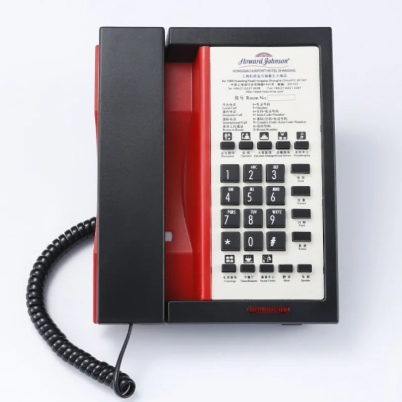 Новая модель гостиничного номера, телефон с MWL, работает с любым брендом PABX и бесплатной лицевой печатью.