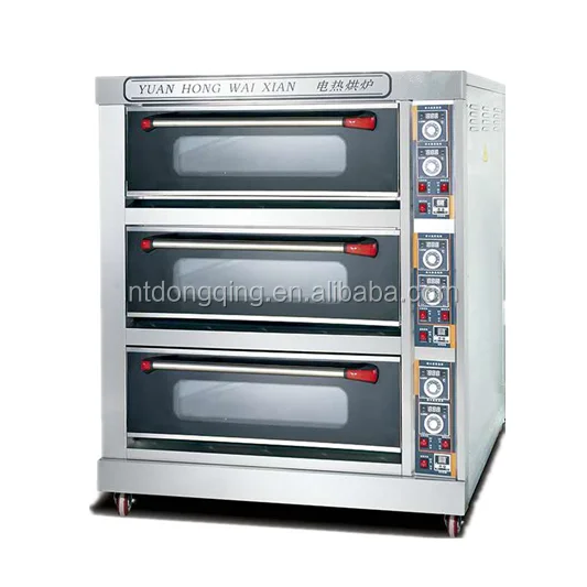free standing 3 deck 6 tray french bread baking oven