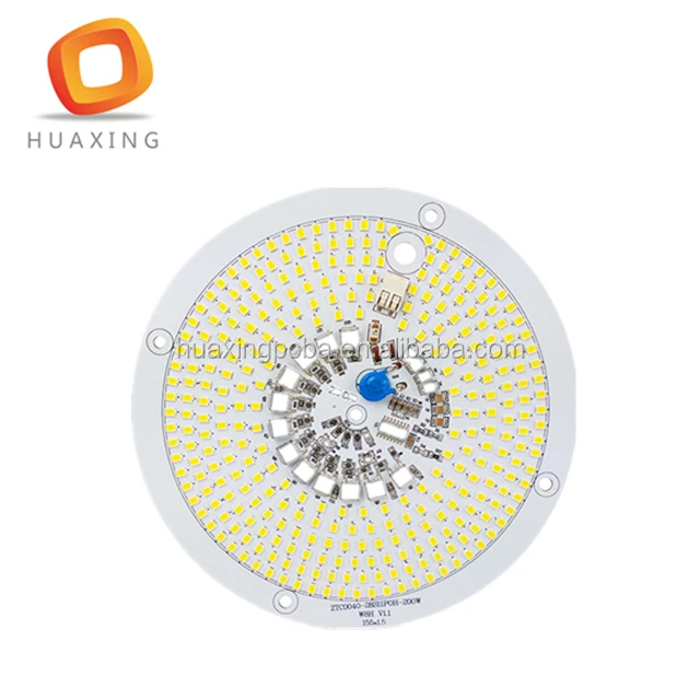 Aluminum Base LED Light Bulb High Tech PCB Square And Driver Assembly Line Service Multi-Layer PCB Assembled LED Light PCBA