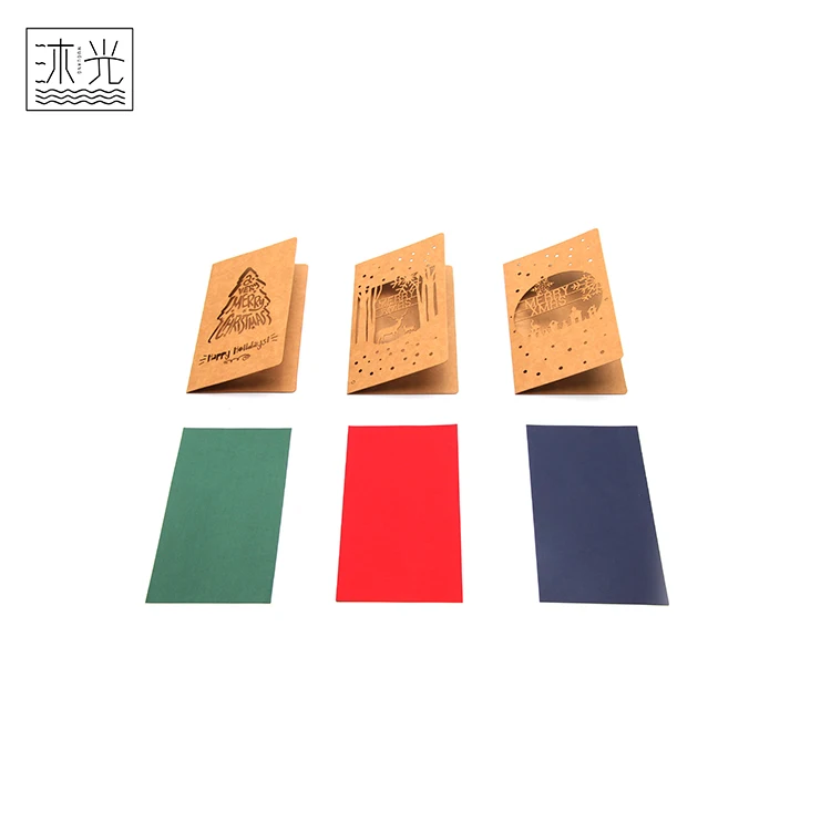 
Fancy Design Decoration Merry Xmas Christmas Greeting Laser Cut Christmas Cards 