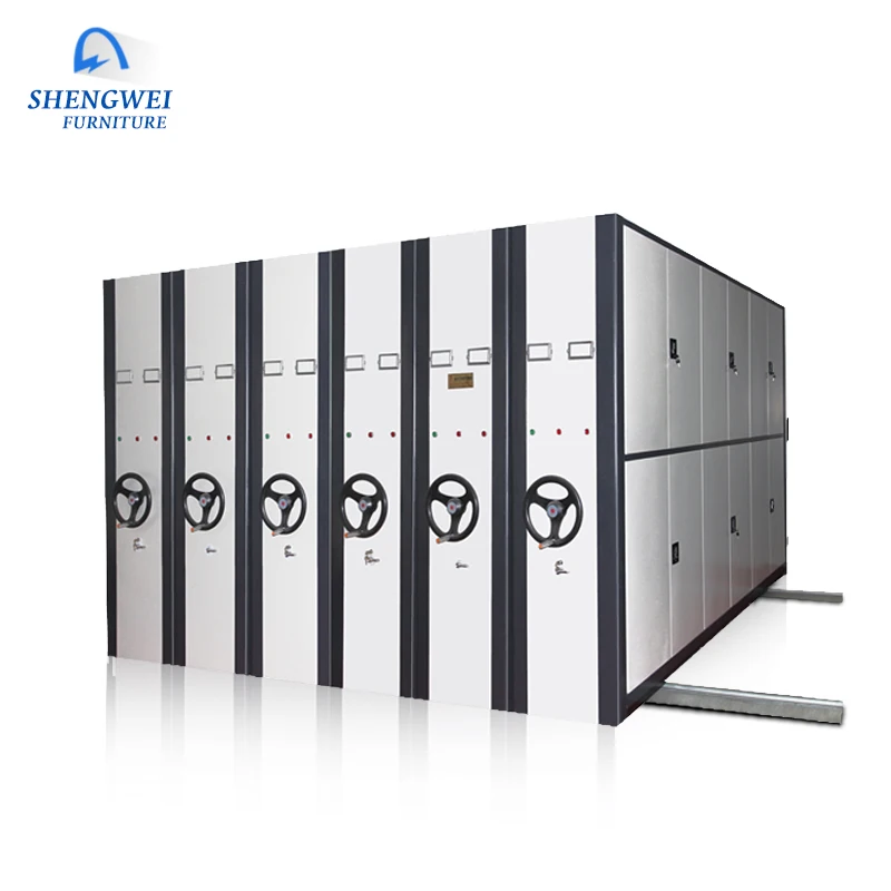 High density library mobile storage rack system archive metal intelligence mass shelf