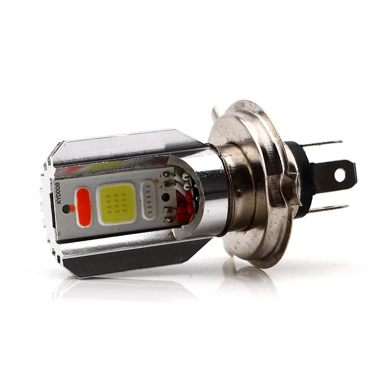 9-80V BA20D H6 H4 Motorcycle Headlight 3 Colors White/Red/Blue Strobe Flashing COB Chip 12W Electric Cars Driving Led Light