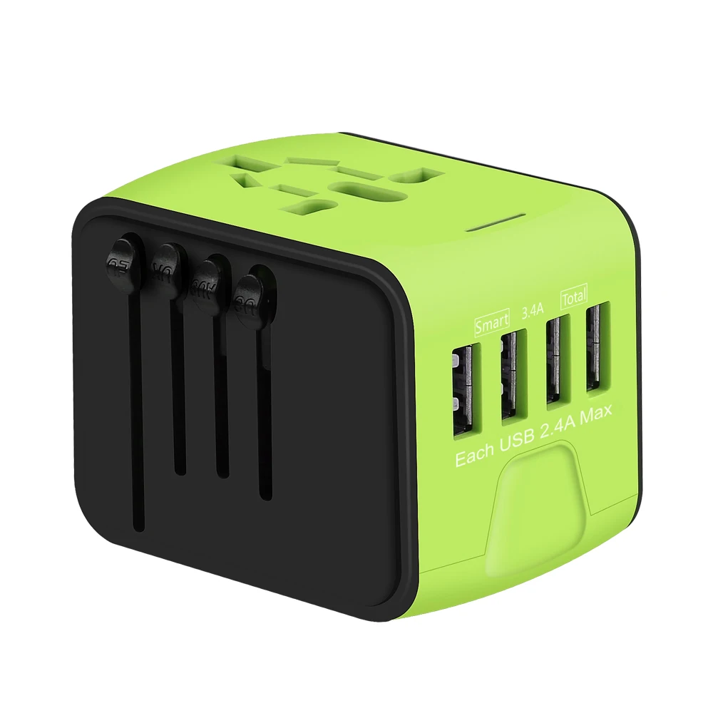 Star hotel mobile phone and camera charger SL-199-4U EMC certified 4 USB universal travel adapter