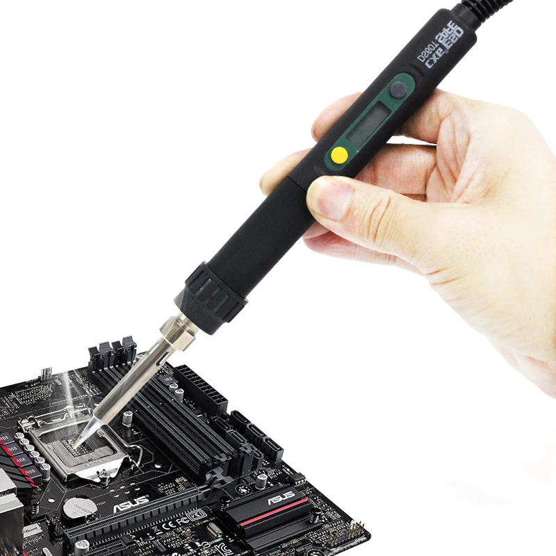 CXG DS60T цифровой ЖК Электрический паяльник с регулируемой температурой 220 в 60