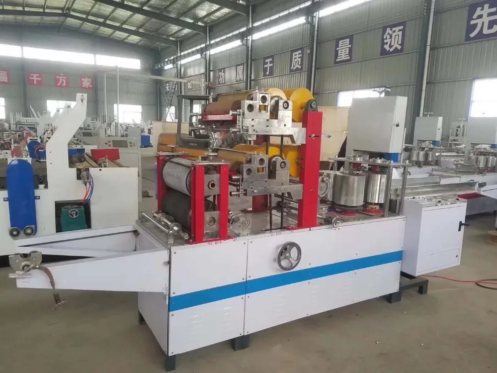 
Small Business for Family Worker Simple Operate Automatic Napkin Paper Making Machine 