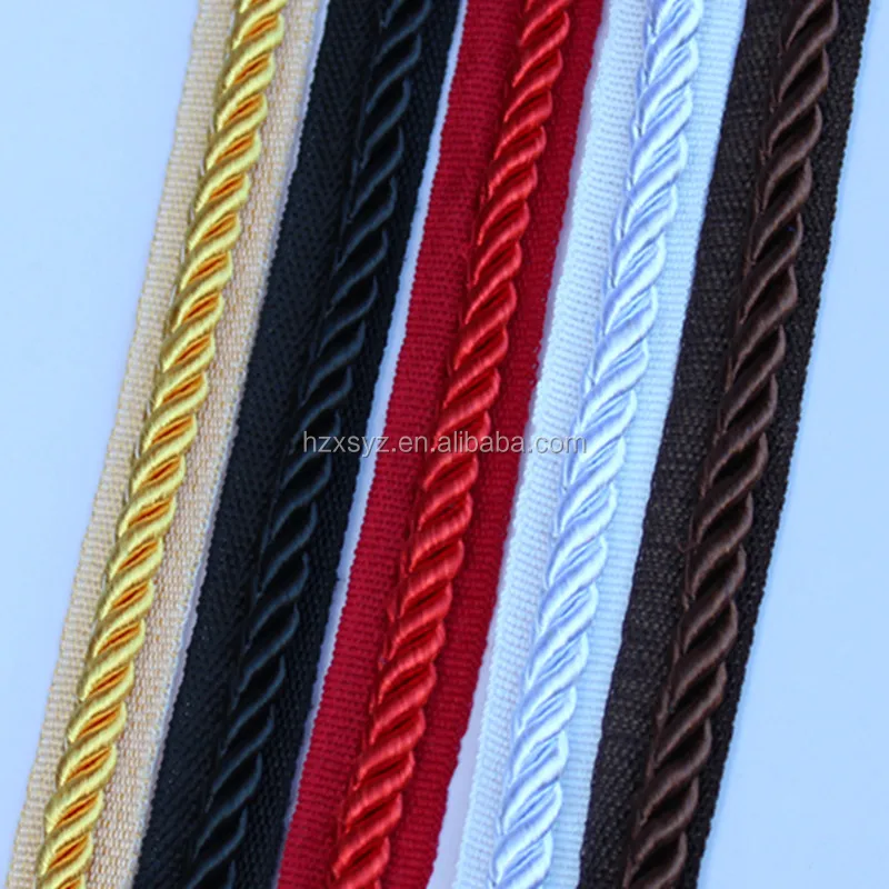 Gold Gradient Ramp Blue Sofa Design braided Cord With Lip