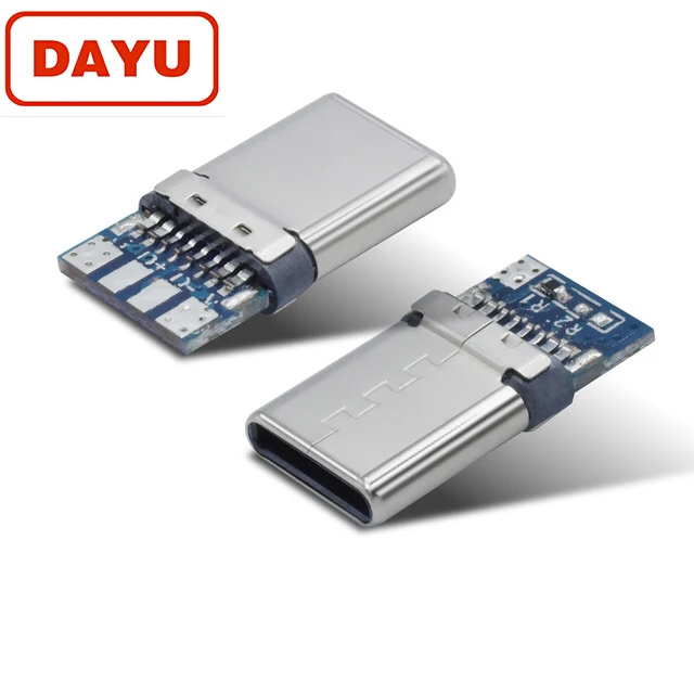 dayu fast charging 3.0 male usb c type connector with PCB board solder USB data cable