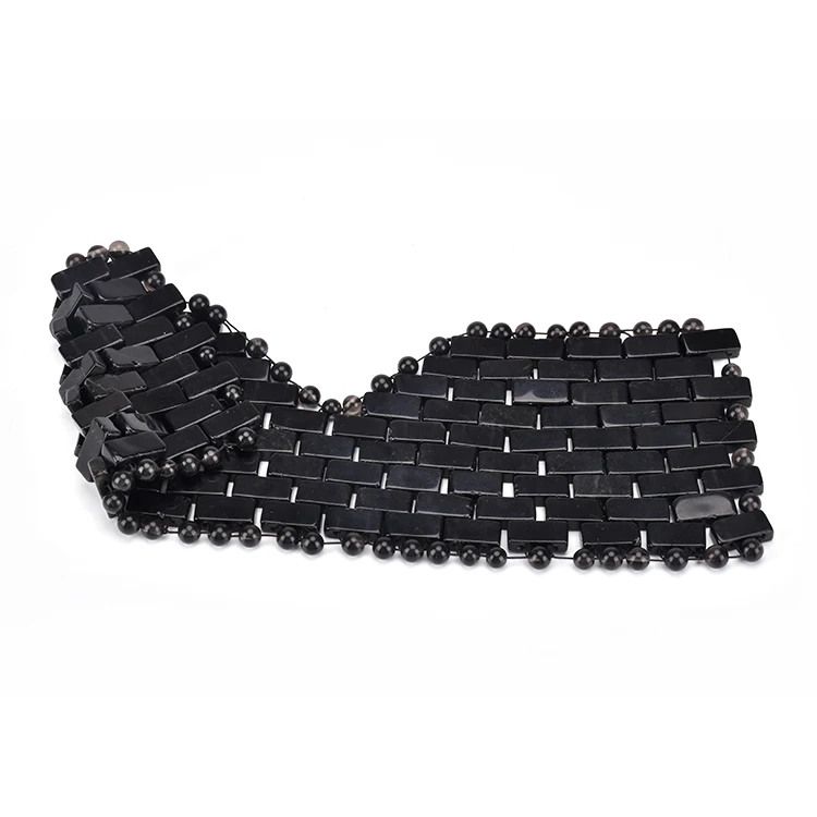 Частная этикетка изготовленный на заказ анти-старения черный обсидиан горячей и холодной воды, нефрит/гелевая маска для глаз с нефритовый валик и гуаша для сухих глаз маска