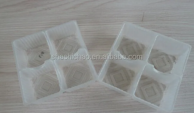 
Thermoformed plastic PET/PS cookie tray with 4 cavity China supplier 
