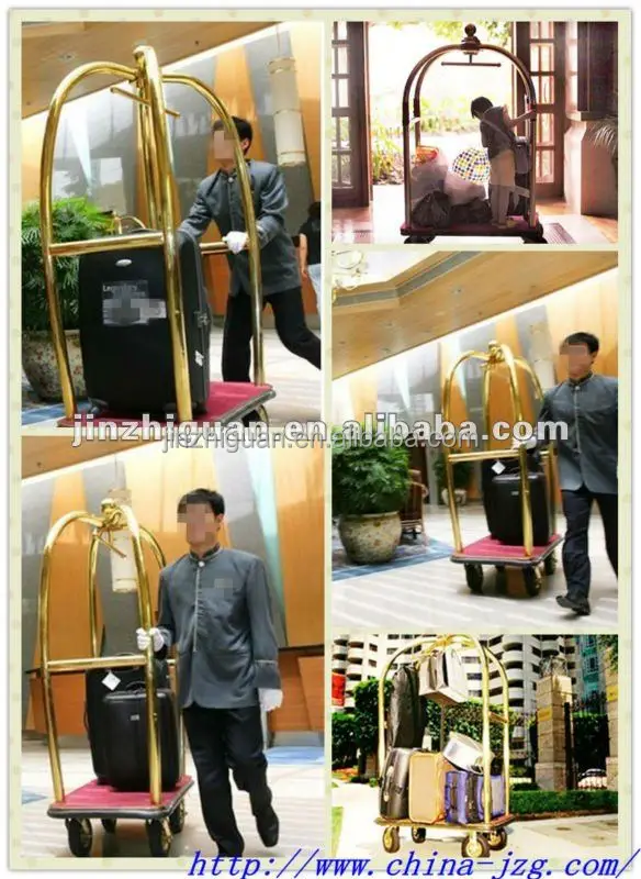 Stainless steel hotel luggage trolley/baggage carts (X-109)