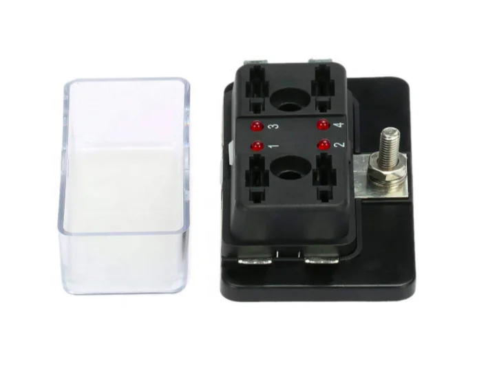 Waterproof ATC/ATO Blade Auto car 4way fuse holder
