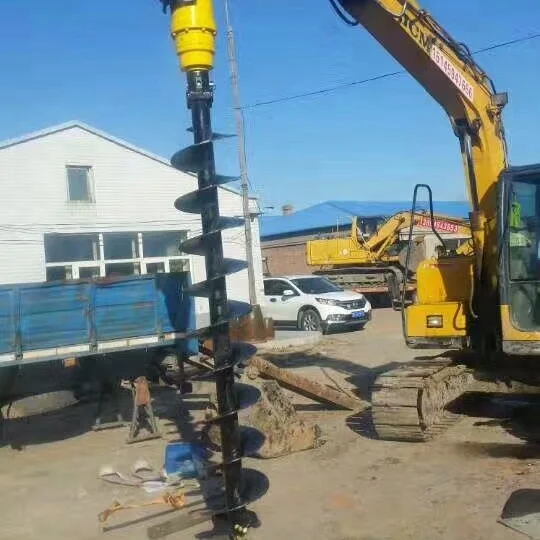 Removal of tree stump machine earth drill auger for  diggers