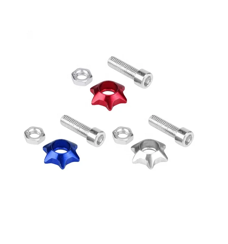 Car Universal 6mm Hexagonal Aluminum alloy Multicolor License Plate Bolts Screws with Gasket Shim