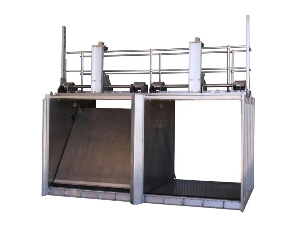 Solar power intelligent integrated aluminum sluice gate