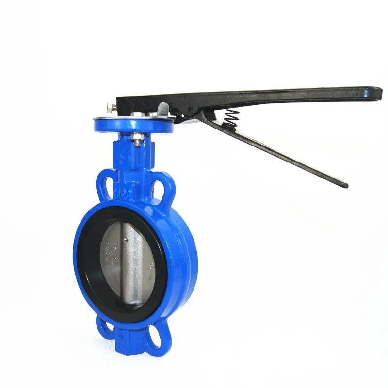 PN16 Cast Iron valve Body Wafer Type  manual wafer 6 inch butterfly valve With Pin