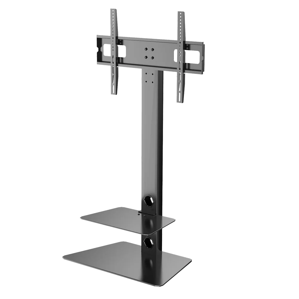 MG Universal Floor TV Stand with Mount and Audio Shelf for 32 to 60 inch LCD LED OLED QLED Flat Panel and Curved TVs