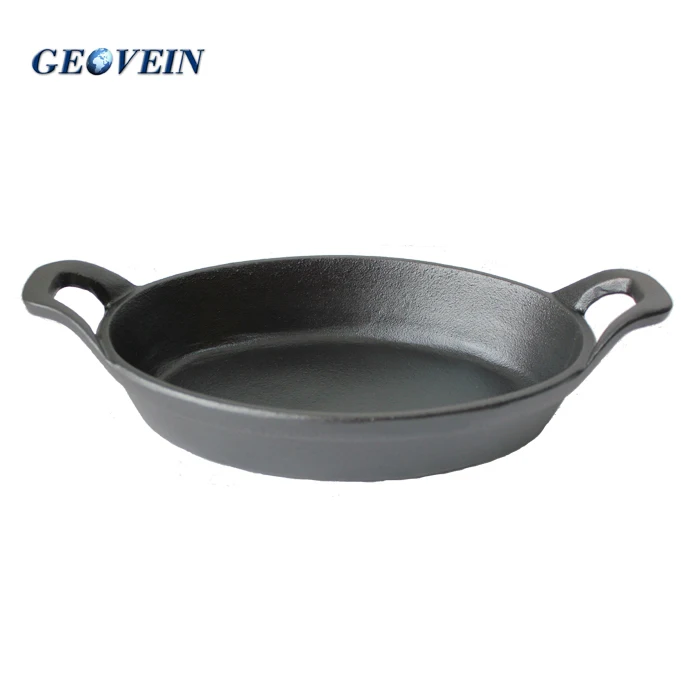 Best Cast Iron Fish Pan Serving Dish Oval Oven Roasting