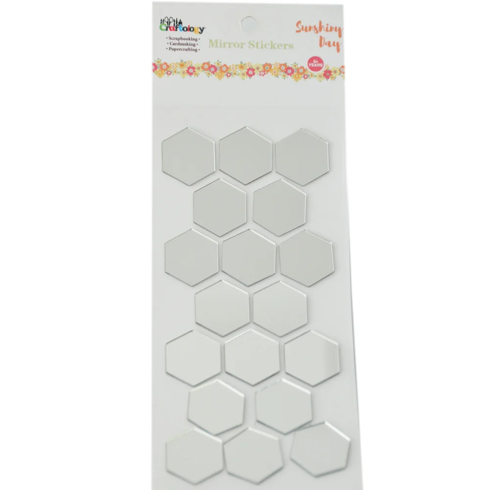 Scrapbooking style diy triangle gold acrylic mirror sticker