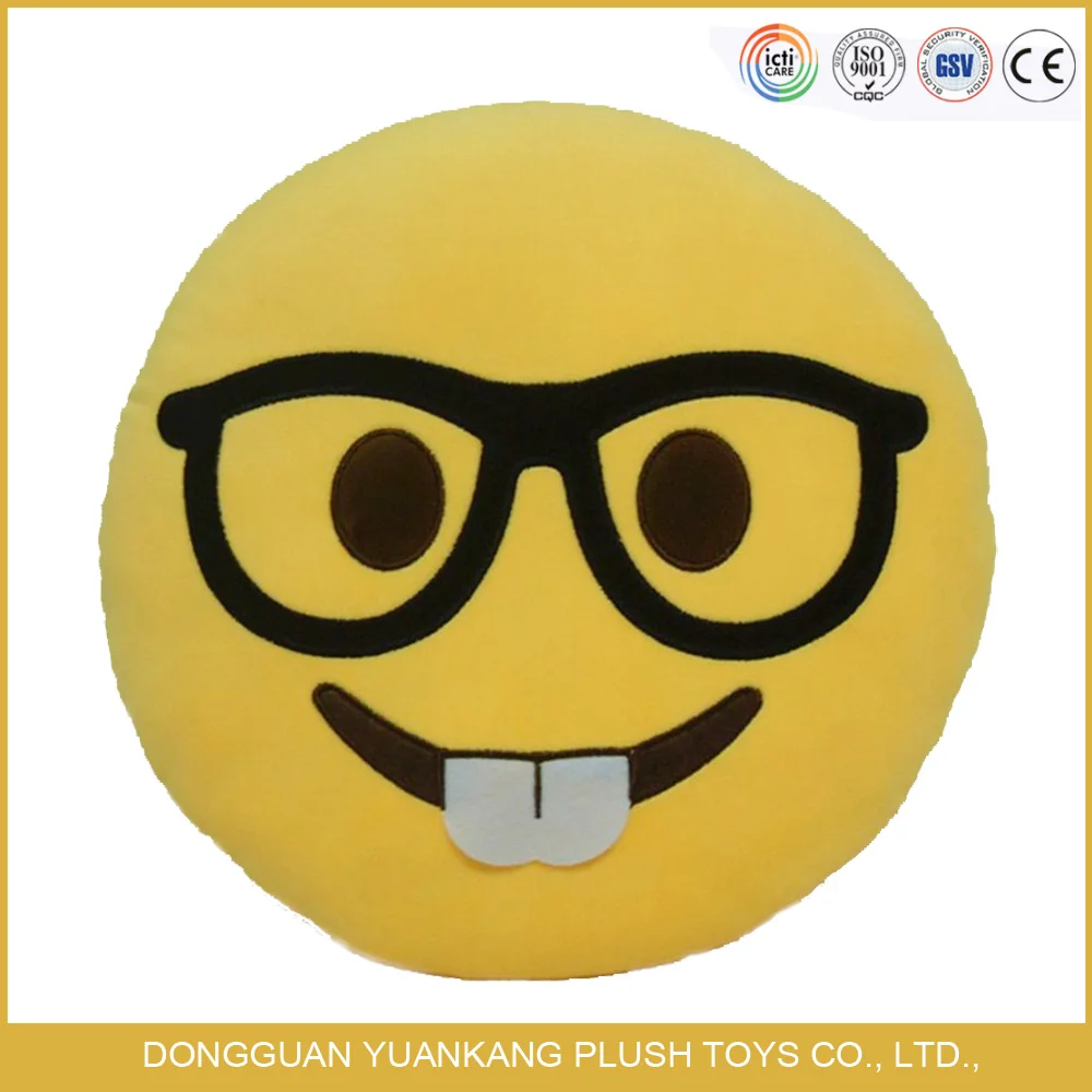 Оптовая 35 см высота плюшевые мягкие корма emoji подушка