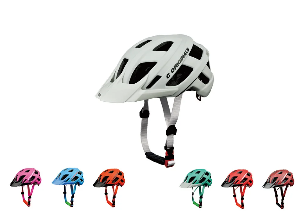 Latest design Matt White Color  High Quality MTB Enduro helmet with sun visor ZE