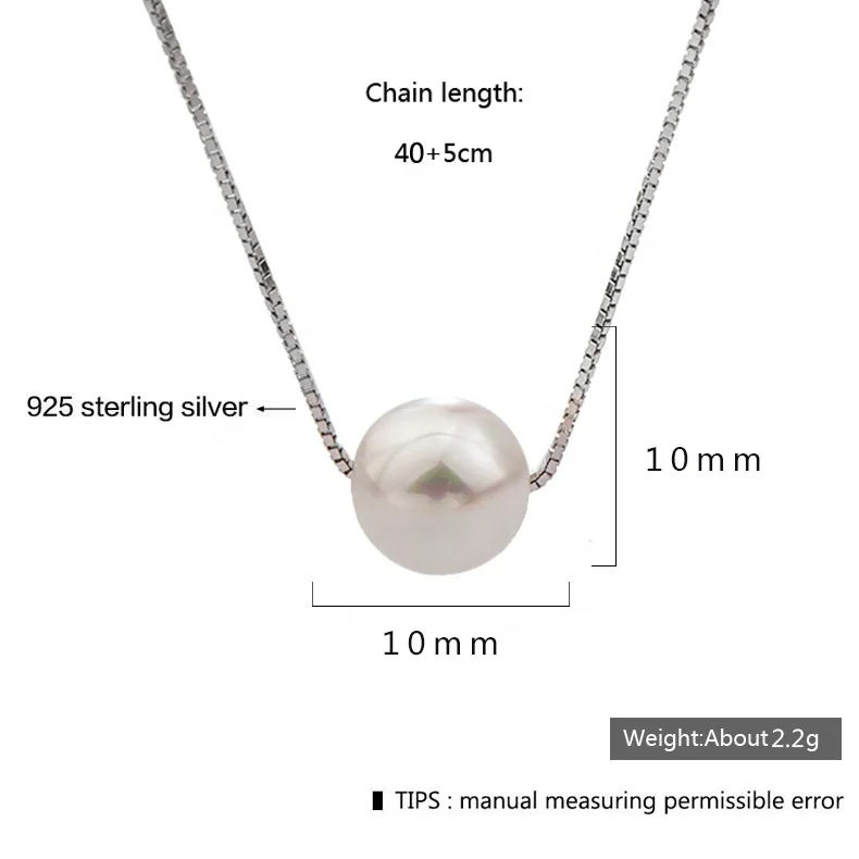 CMX02 Charm Shell design Pearl Jewelry 925 sterling silver  Pearl Necklace Pendant