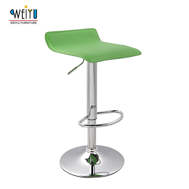 DH Seat Swivel Adjustable Footrest Chrome Base PVC bar stool black