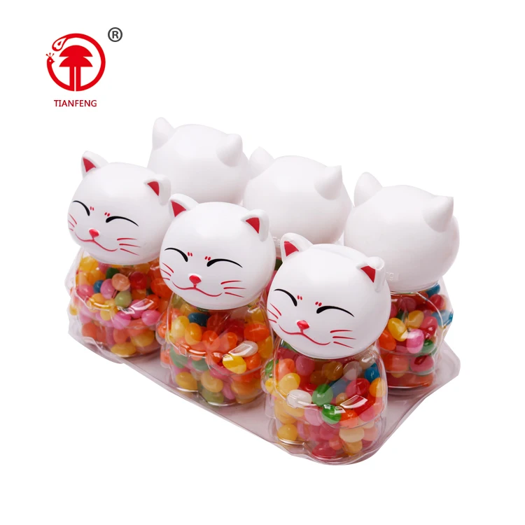 Jelly bean toy candy sweet candy with cartoon cat packing for children