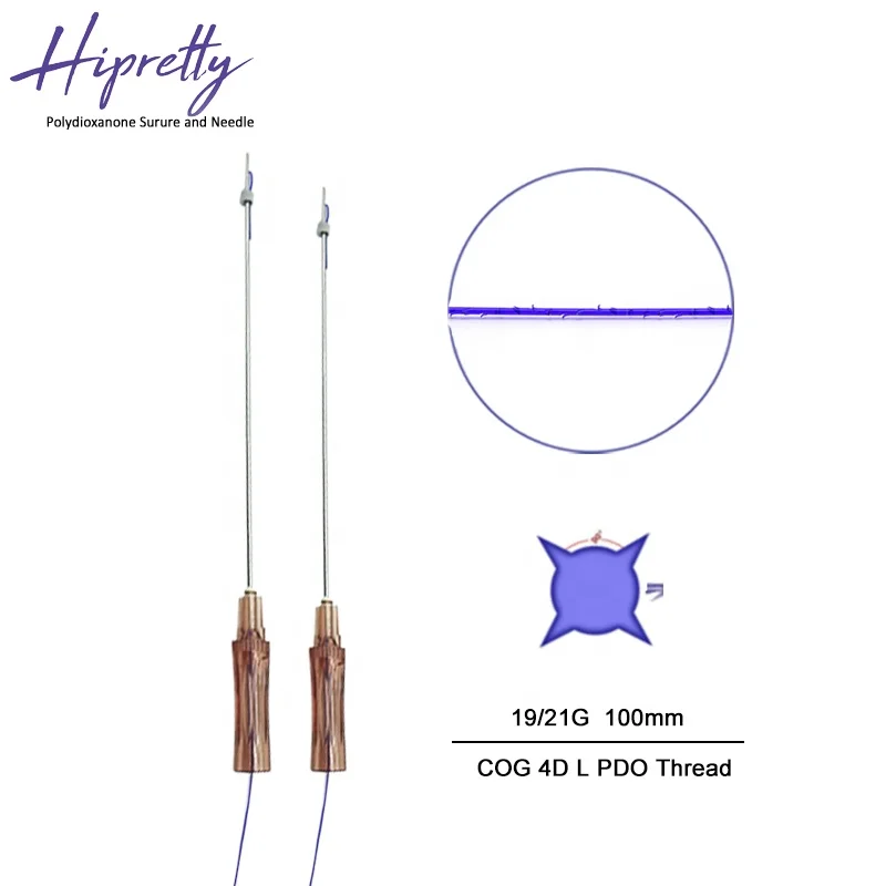 Thread Lift Korea Blunt L Cannula Type 19g / 21g 100mm Lifting Face Pdo Cog 4d
