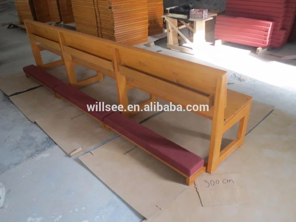CH-B076, Simple Model Oak Wooden Church Bench Pew,Solid Wood Church Furniture Customized Size And Packing