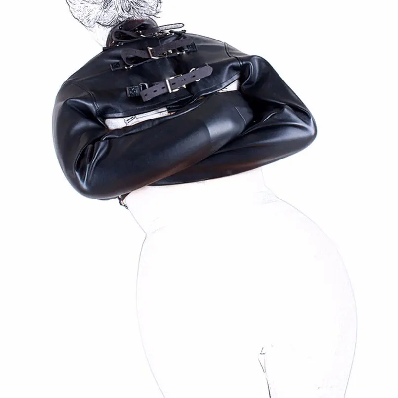 PU Leather Bondage Open Chest Neck Body Harness Fetish Restraint Straps Belt Sex Games Hand Bondage Adult Product Toy for Women