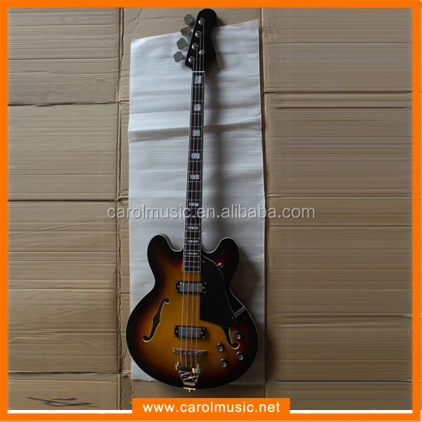 Электронная бас-гитара Sunburst EB015 с полым корпусом и F-отверстием