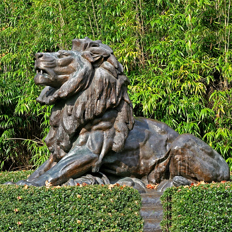 Handmade Best Quality Abstract Bronze lion Statue for Sale